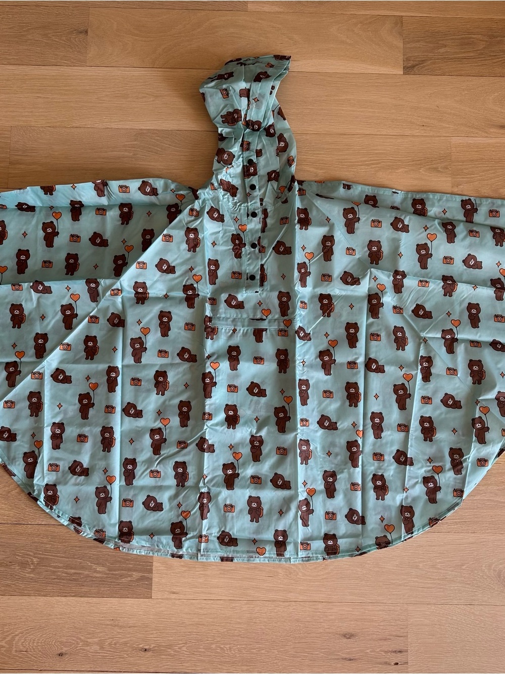 SAPHIROSE - LIGHTWEIGHT KIDS RAIN PONCHO JACKET WATERPROOF - SIZE XL